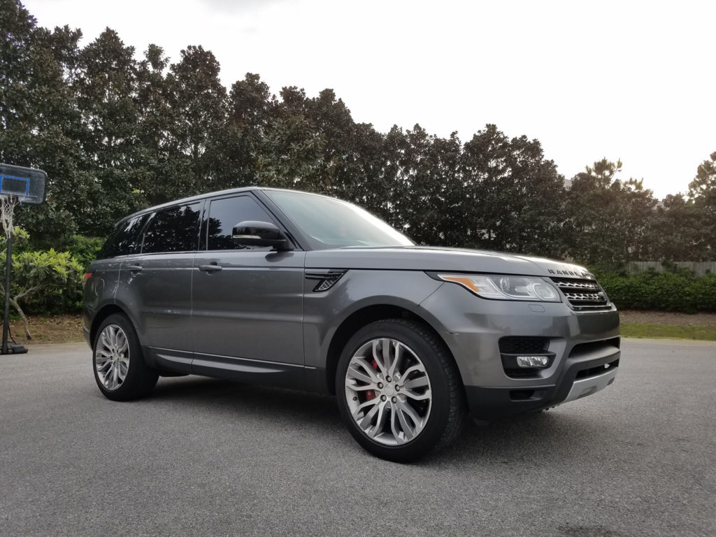 befor and after wrapping the range rover