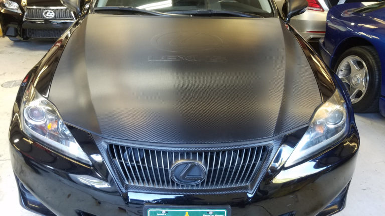 Read more about the article Lexus carbon fiber wrap, hood wrap