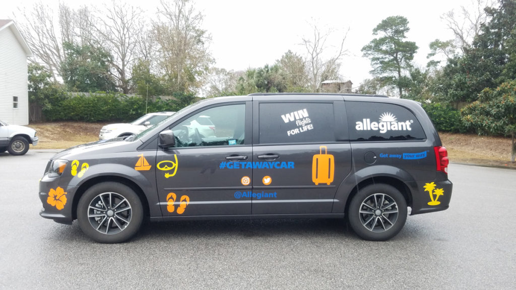 Partial Vehicle Wrap spot graphics on van side panel